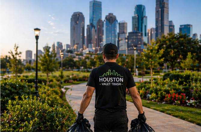 Houston Valet Trash team providing door-to-door apartment trash pickup service