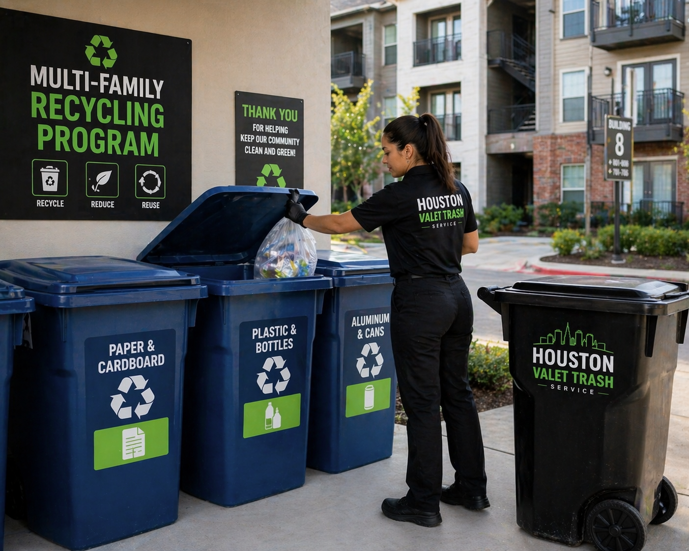 Multi-family recycling program for Houston apartment communities